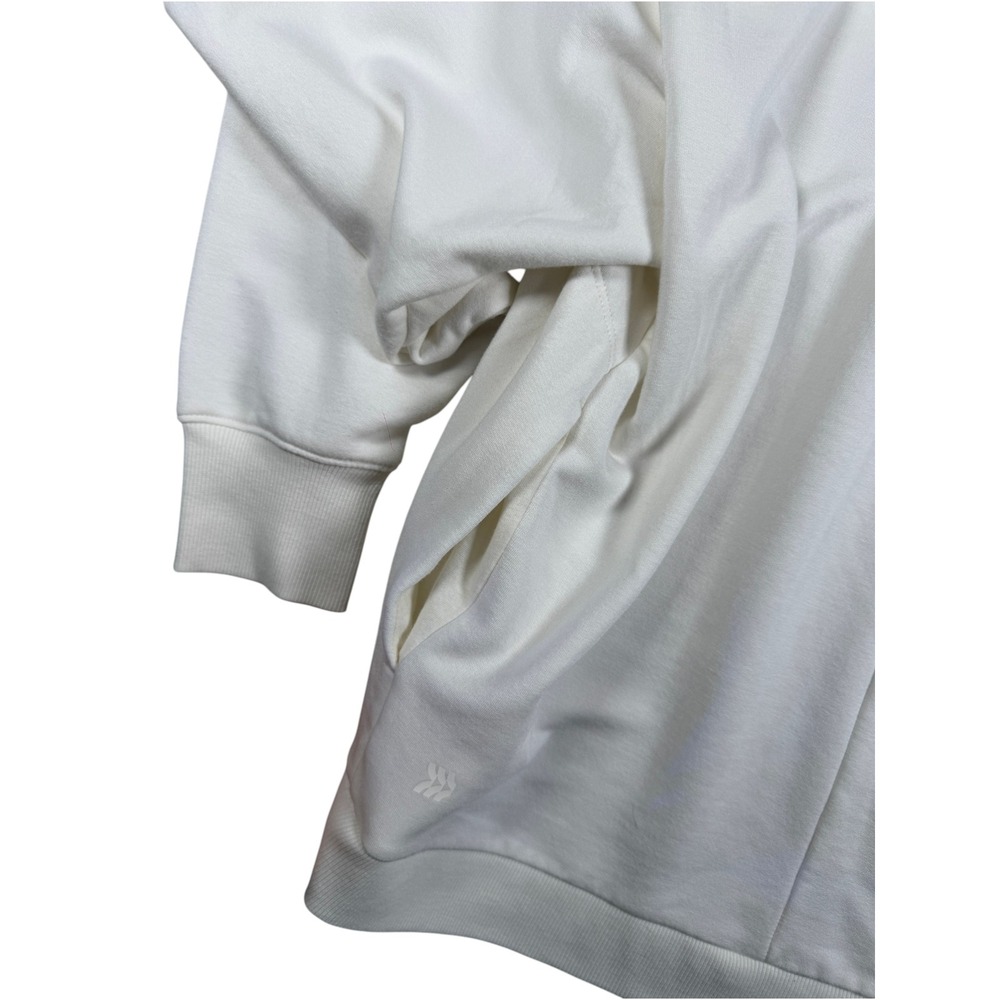 All in Motion Womens Cream Open Front Cardigan Sweatshirt Thumbholes Pockets S - Picture 5 of 5